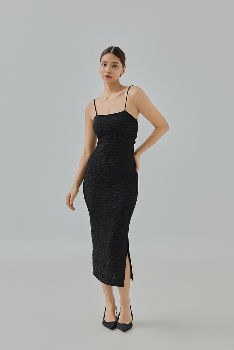 Lila Textured Bodycon Dress