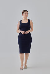 Lisa Bodycon Dress in Navy Blue