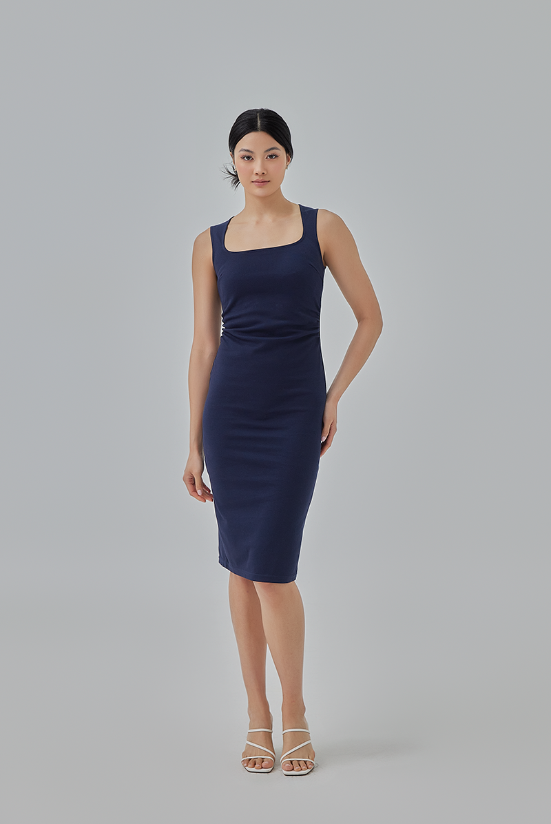 Lisa Bodycon Dress in Navy Blue