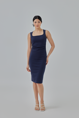 Lisa Bodycon Dress in Navy Blue