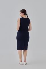 Lisa Bodycon Dress in Navy Blue