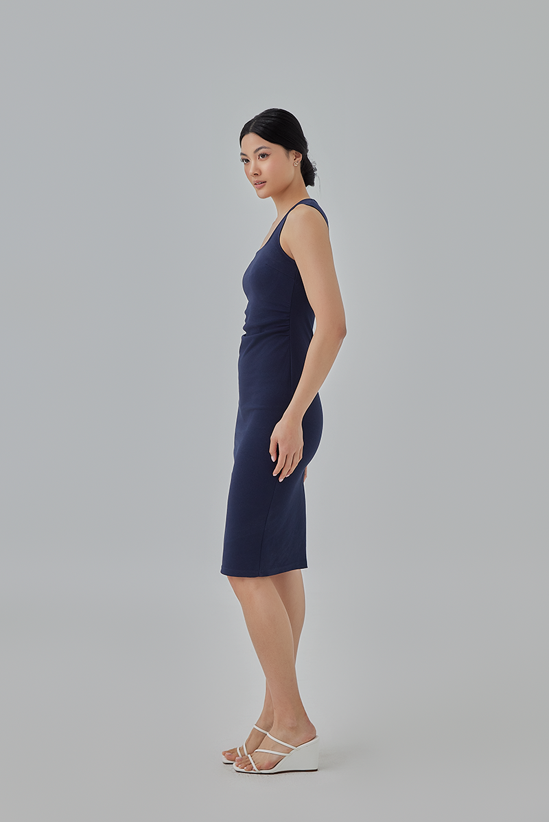 Lisa Bodycon Dress in Navy Blue