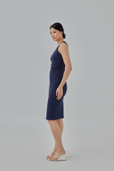 Lisa Bodycon Dress in Navy Blue