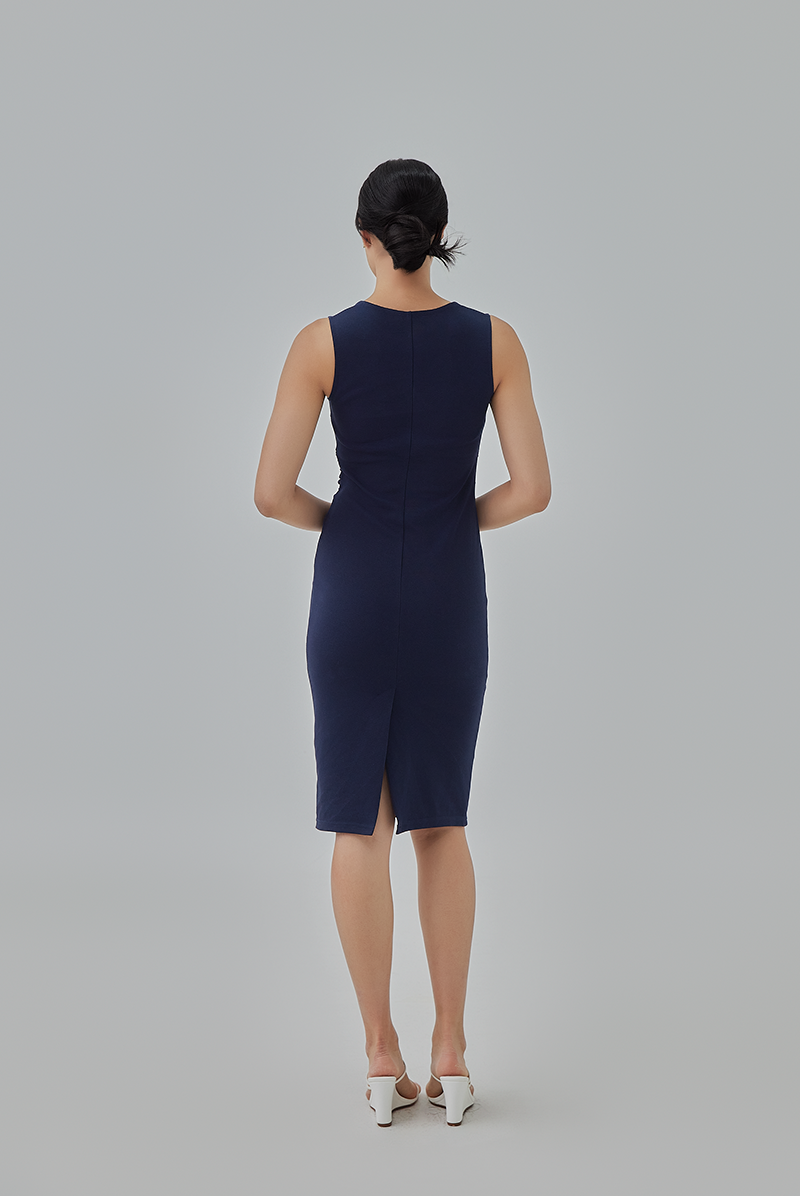 Lisa Bodycon Dress in Navy Blue