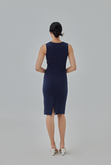 Lisa Bodycon Dress in Navy Blue