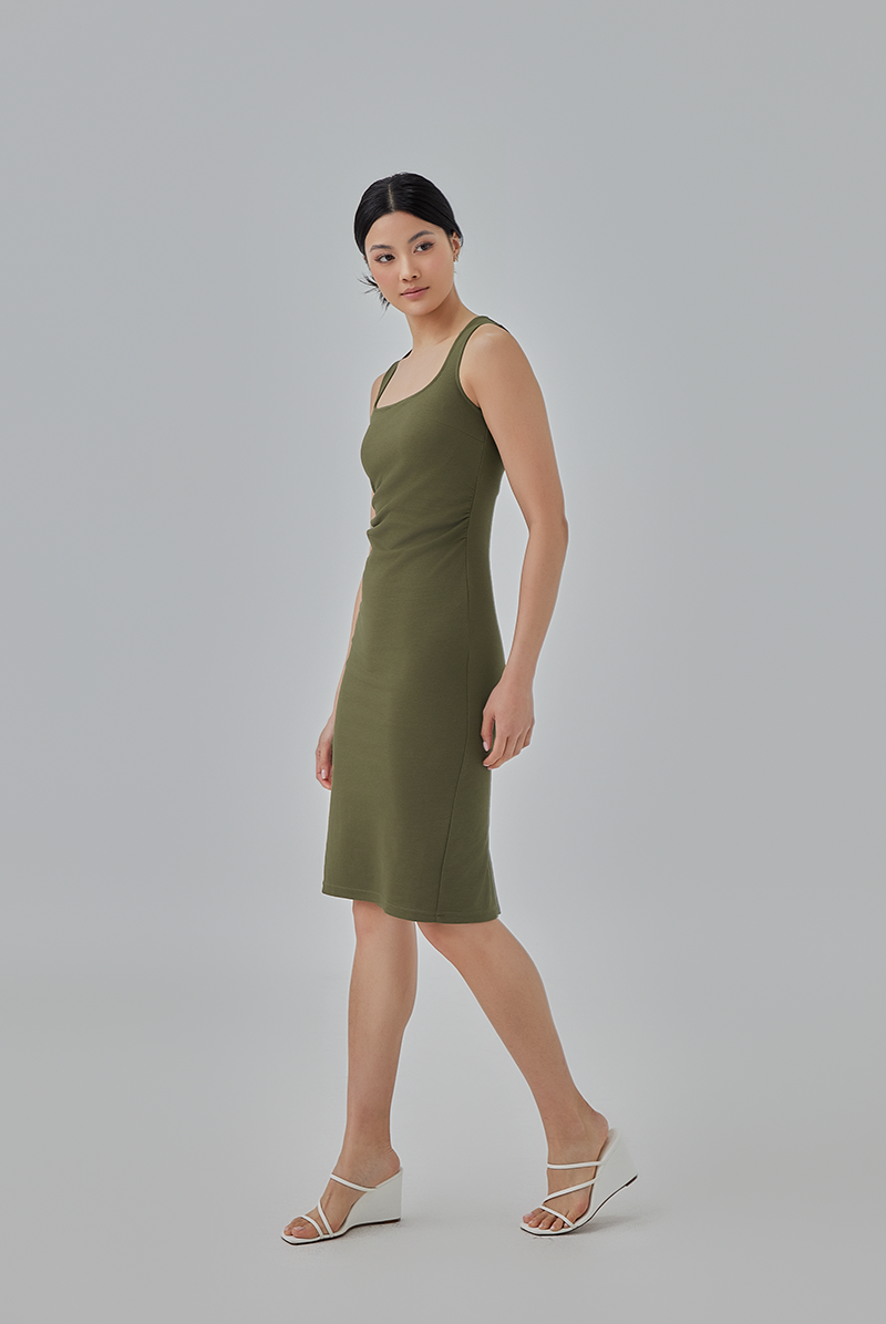 Lisa Bodycon Dress in Olive Green
