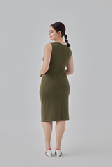 Lisa Bodycon Dress in Olive Green