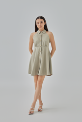 [B1F1] Danny Button-Up Mini Dress