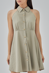[B1F1] Danny Button-Up Mini Dress