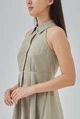 [B1F1] Danny Button-Up Mini Dress