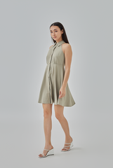 [B1F1] Danny Button-Up Mini Dress