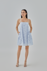 Dani Textured Slip Dress in Cloud 