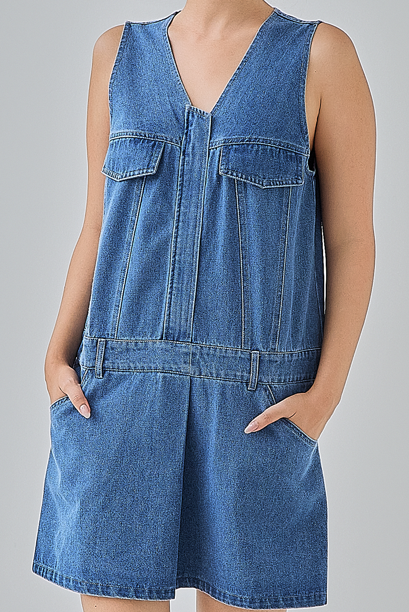 Della Denim Mini Dress