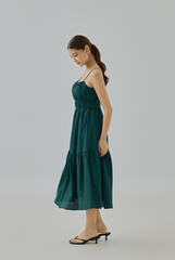 Kristine Textured Tiered Midi Dress