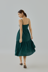 Kristine Textured Tiered Midi Dress