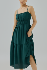 Kristine Textured Tiered Midi Dress