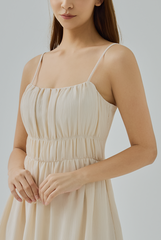 Kristine Textured Tiered Midi Dress