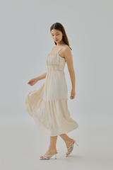 Kristine Textured Tiered Midi Dress