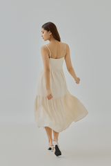 Kristine Textured Tiered Midi Dress