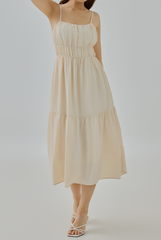 Kristine Textured Tiered Midi Dress