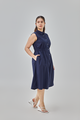 Talulla Button-Up Collared Dress