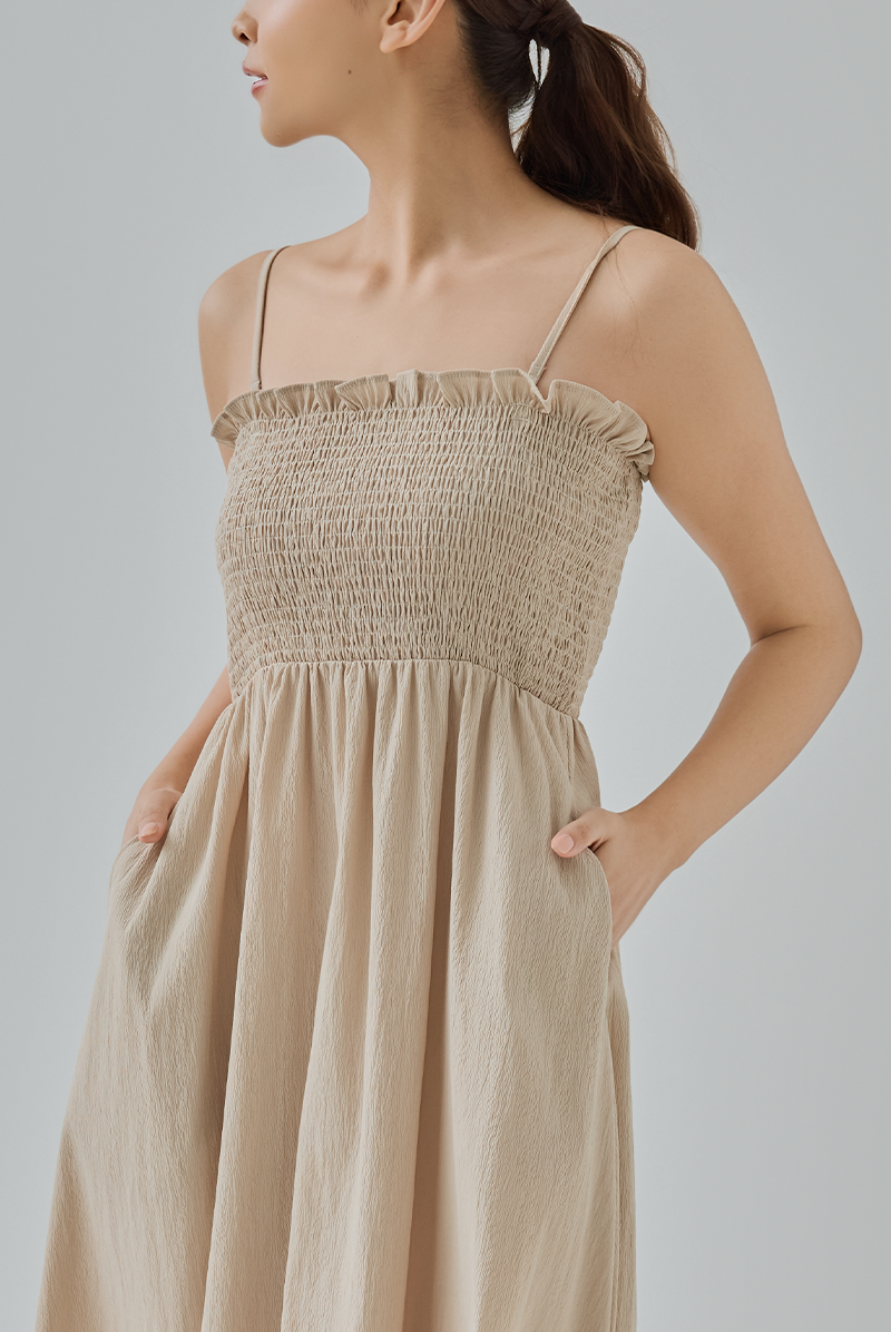 Samantha Smocked Midi Dress