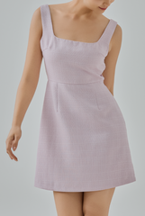 Amelie Tweed Square-Neck Mini Dress