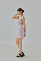 Amelie Tweed Square-Neck Mini Dress