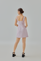 Amelie Tweed Square-Neck Mini Dress