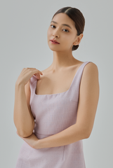 Amelie Tweed Square-Neck Mini Dress