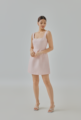 Amelie Tweed Square-Neck Mini Dress