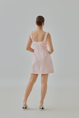 Amelie Tweed Square-Neck Mini Dress