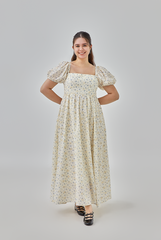 [B1F1] Audrina Floral Maxi Dress