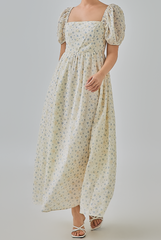 [B1F1] Audrina Floral Maxi Dress