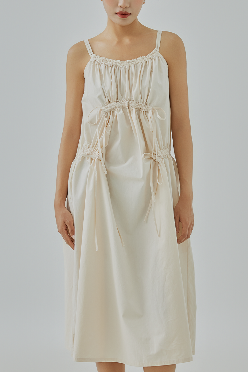 Kayci Drawstring Midi Dress