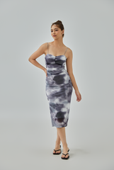 Jodi Tie-Dye Mesh Bodycon Dress