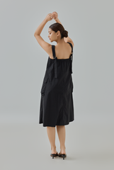 Nyx Drawstring Cargo Pocket Midi Dress
