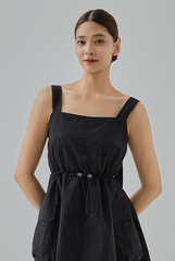 Nyx Drawstring Cargo Pocket Midi Dress