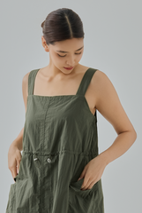Nyx Drawstring Cargo Pocket Midi Dress