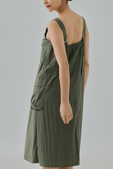 Nyx Drawstring Cargo Pocket Midi Dress
