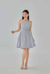 Kacy Open Back Gingham Dress