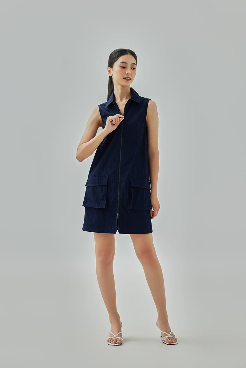 Kinsley Two-Way Zipper Mini Dress