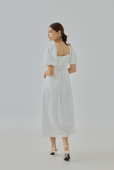 Elise Puff-Sleeve Midi Dress