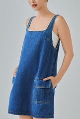 Kim Denim Pinafore Dress