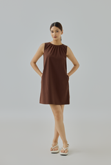 Maria Gathered Neck Mini Dress