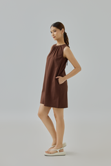 Maria Gathered Neck Mini Dress