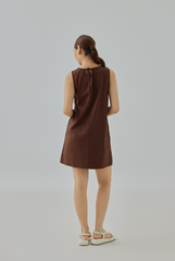 Maria Gathered Neck Mini Dress