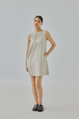 Maria Gathered Neck Mini Dress