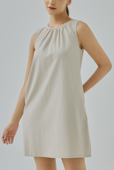 Maria Gathered Neck Mini Dress