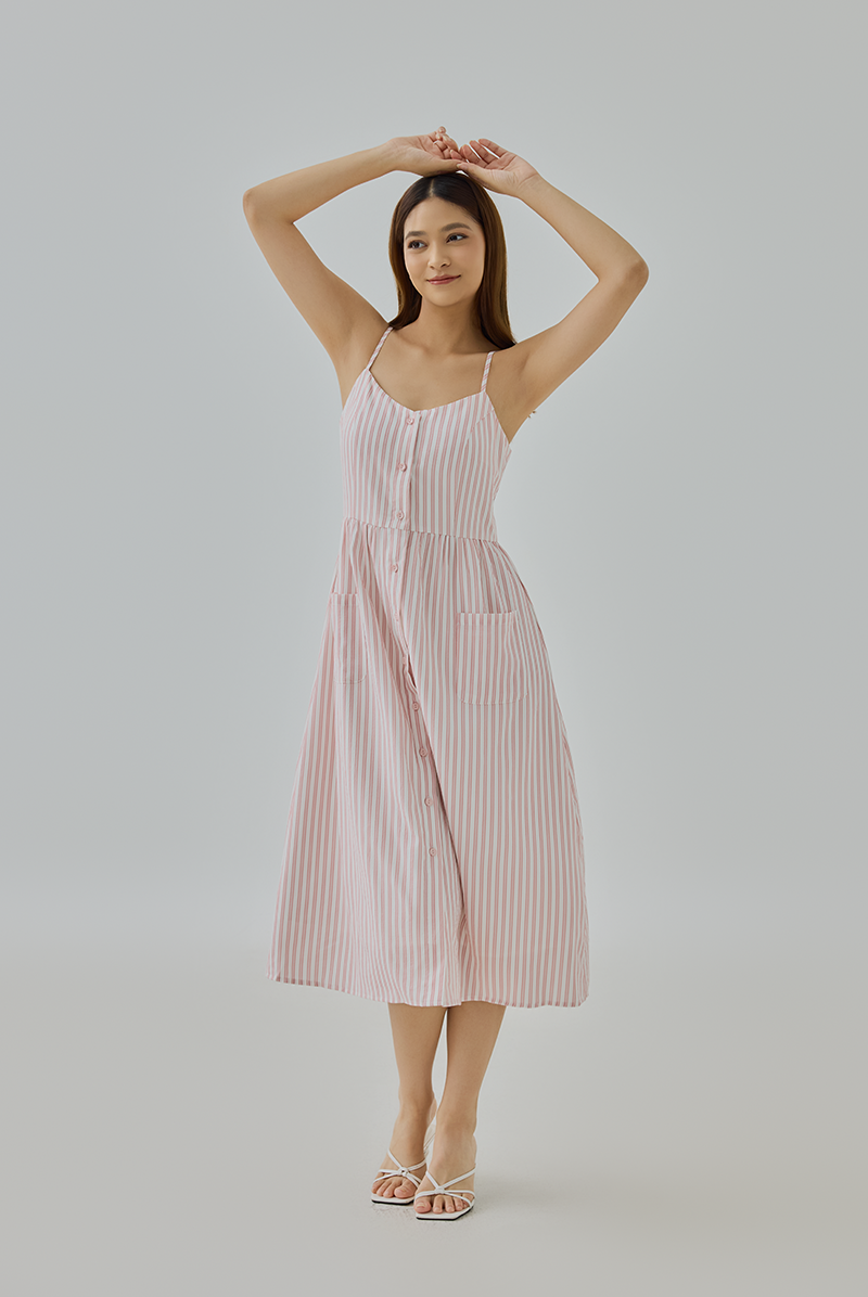 Nellie Striped Midi Dress